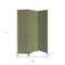 Homeroots 3 Panel Soft Fabric Room Divider, Green - 71 x 47 x 1 in. 379909 - alternate 2